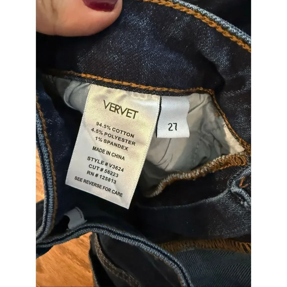 Vervet high rise cuffed wide leg jeans size 27